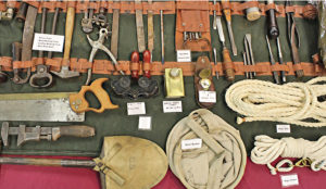Some of the many military tools on display at the museum.